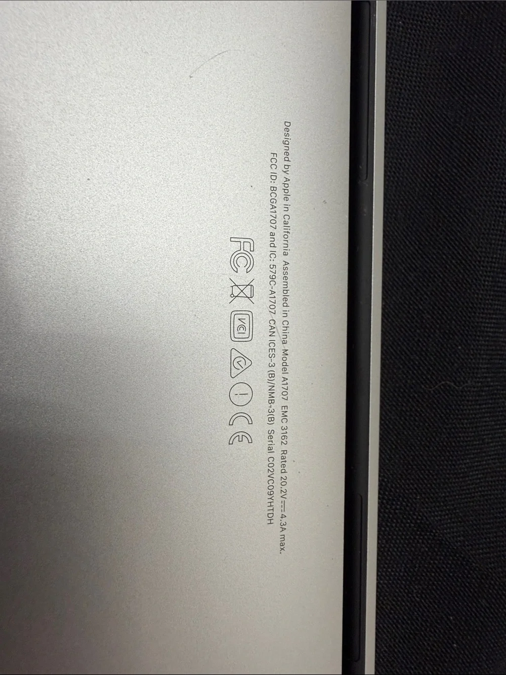 MacBookPro 15inch 2017 Laptop - Aluminum Finish
